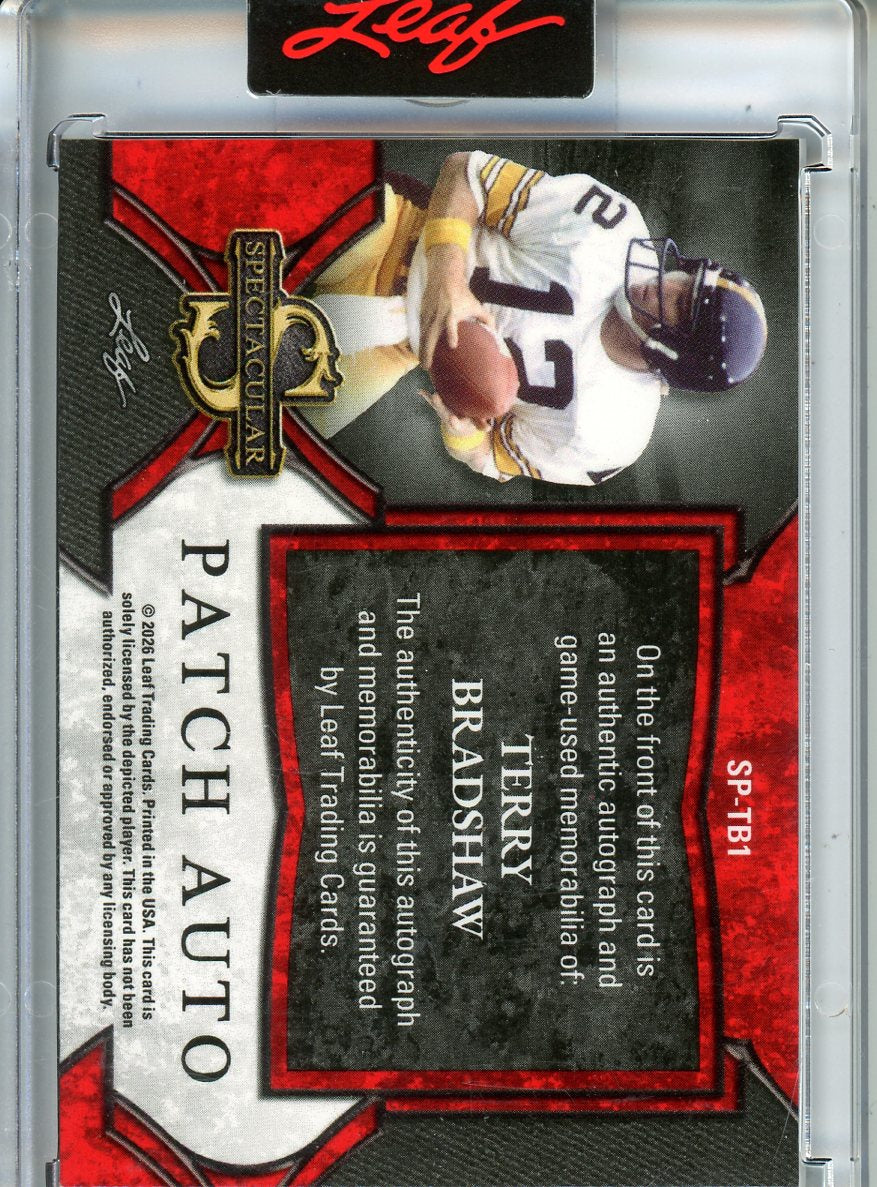 Leaf Spectacular 2026 Terry Bradshaw Patch Auto 3/5