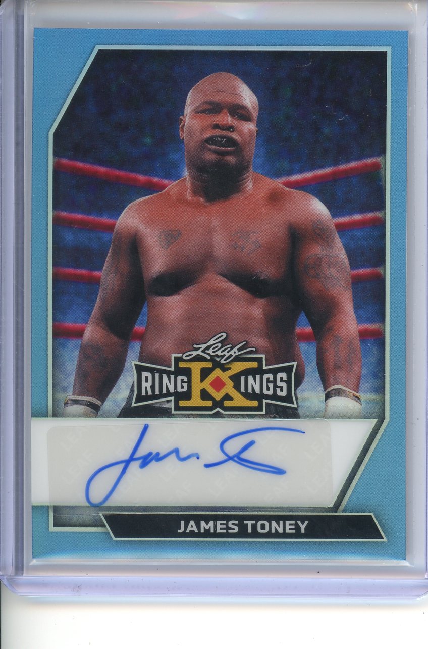 2026 Leaf Ring Kings James Toney Light Blue Auto 8/8