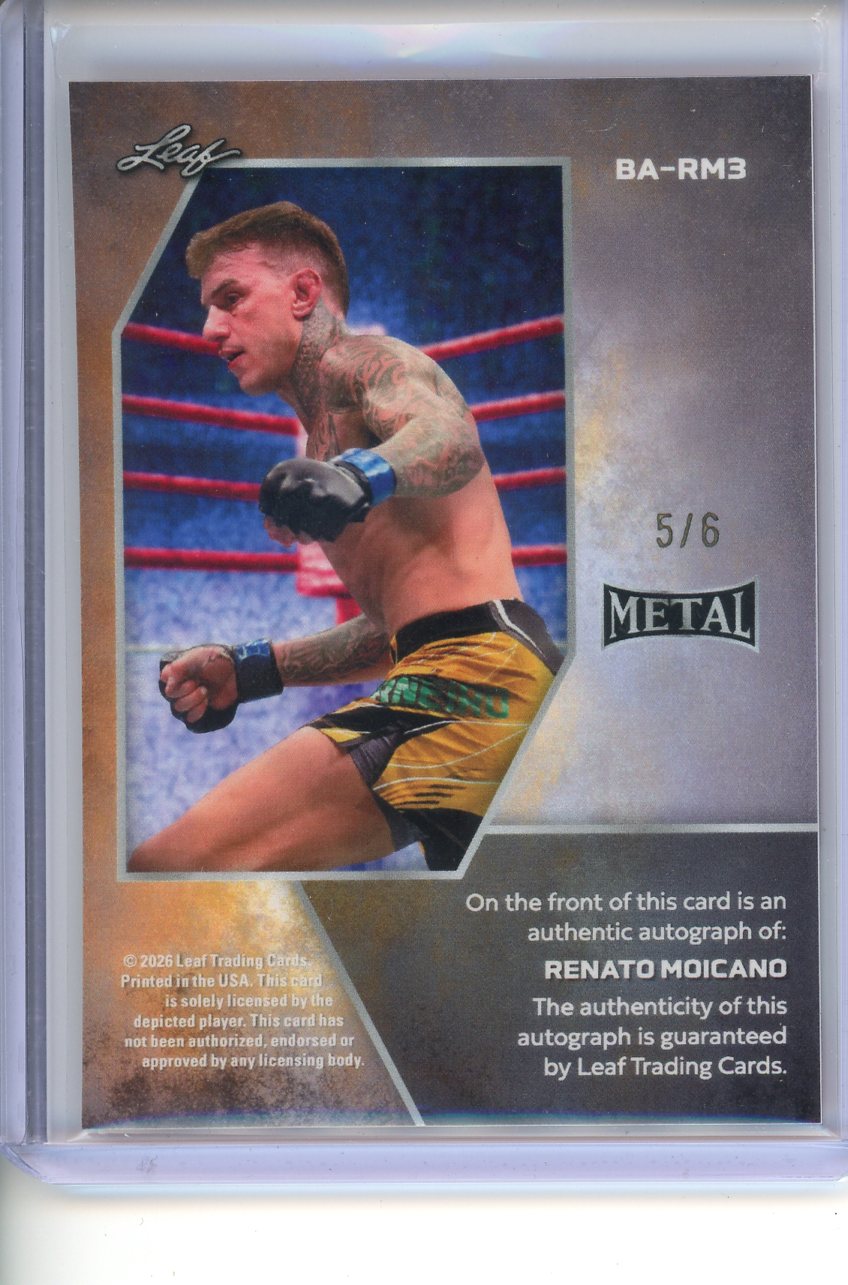 2026 Leaf Ring Kings Renato Moicano Pink Auto 5/6