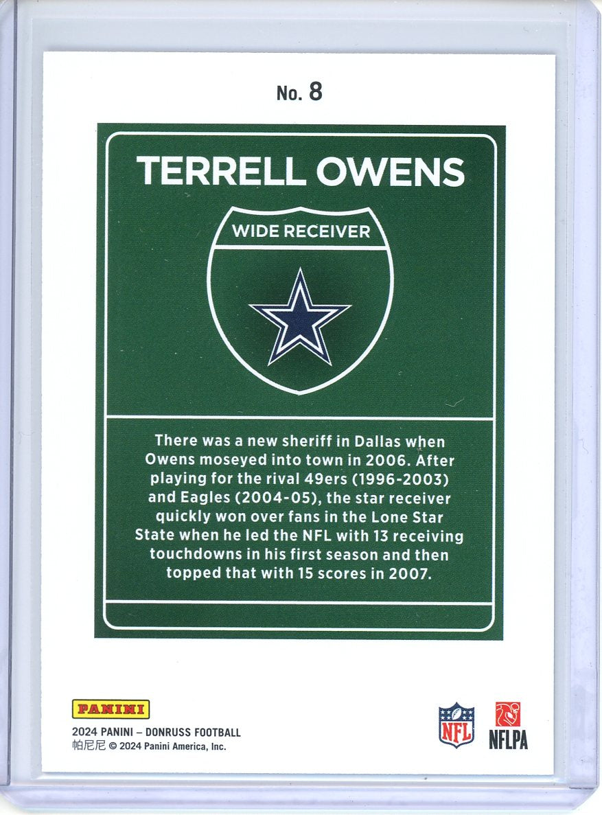 2024 Panini Donruss Football Terrell Owens Downtown #8