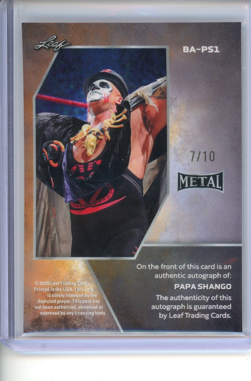 2026 Leaf Ring Kings Papa Shango Auto 7/10