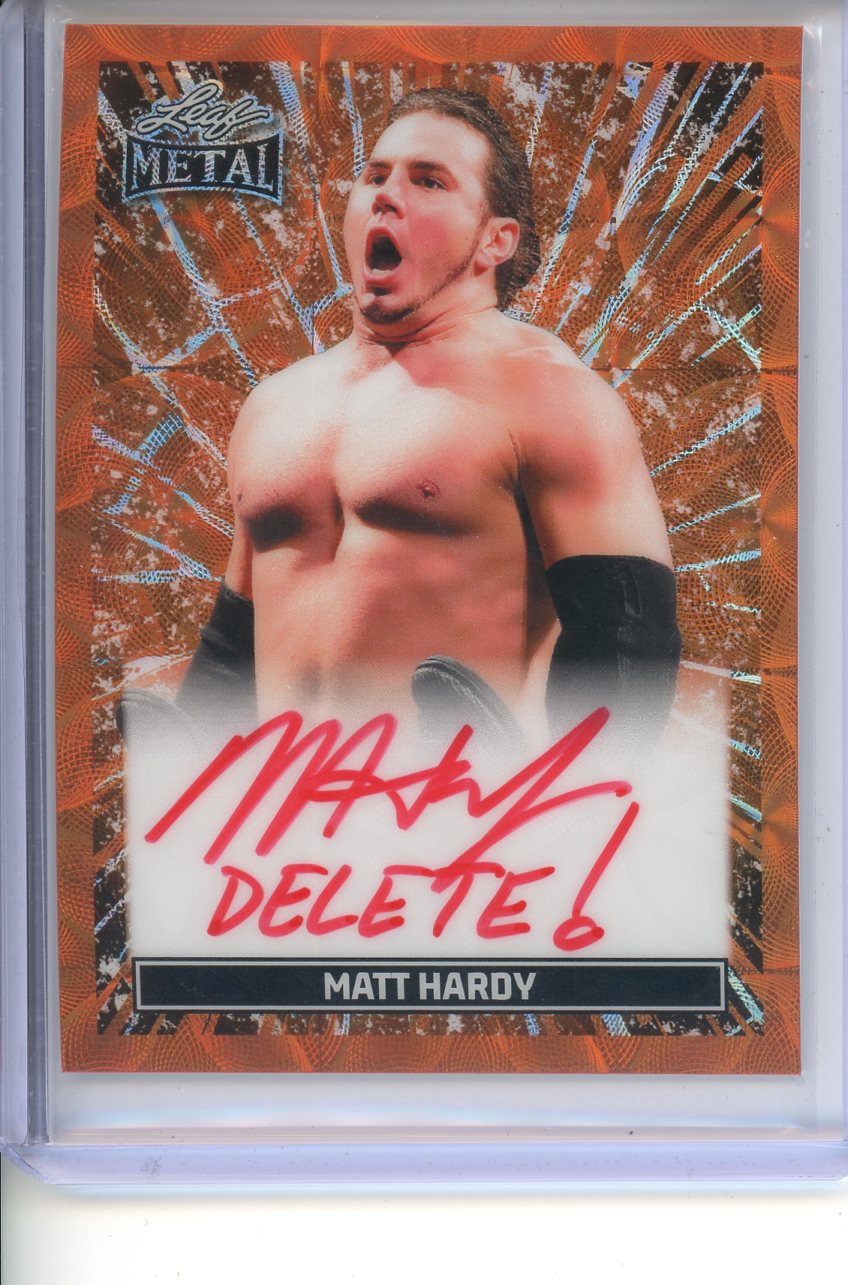 2026 Leaf Ring Kings Matt Hardy Orange Auto 4/6