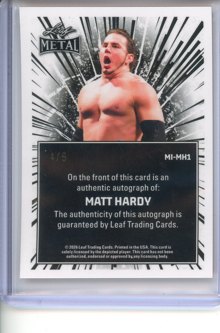 2026 Leaf Ring Kings Matt Hardy Orange Auto 4/6