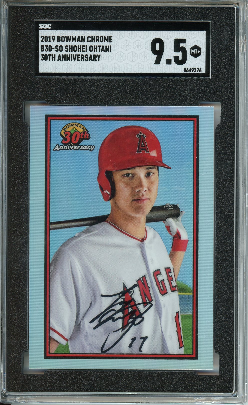 2019 Bowman Chrome Shohei Ohtani 30th Anniversary SGC 9.5