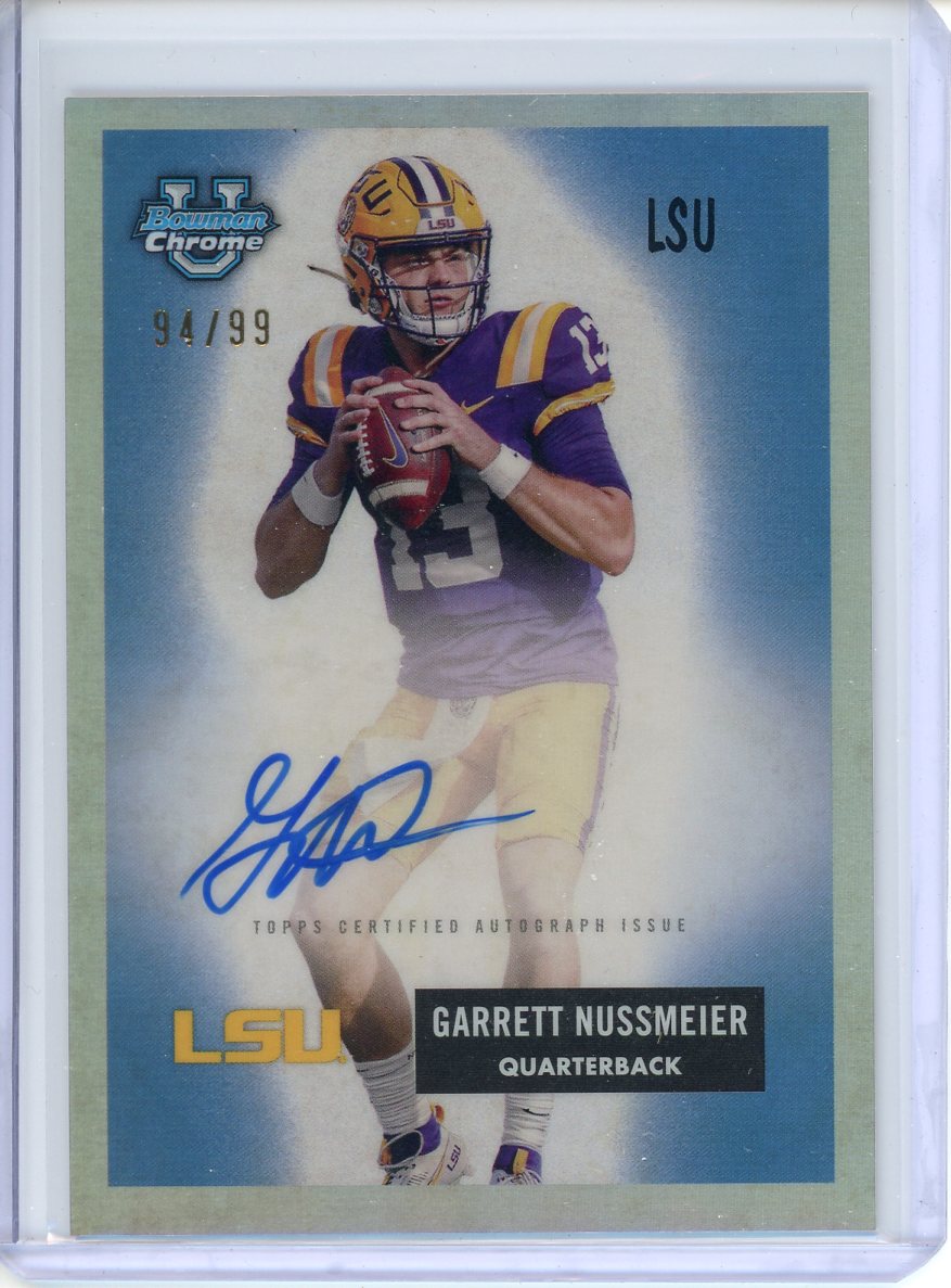 2024 Bowman U Chrome Football Garrett Nussmeier 1955 Variation Auto #94/99