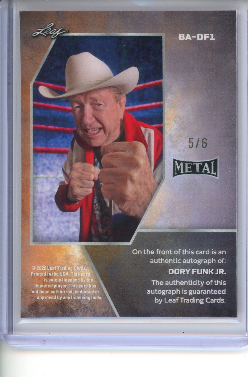 2026 Leaf Ring Kings Dory Funk Jr Pink Auto 5/6