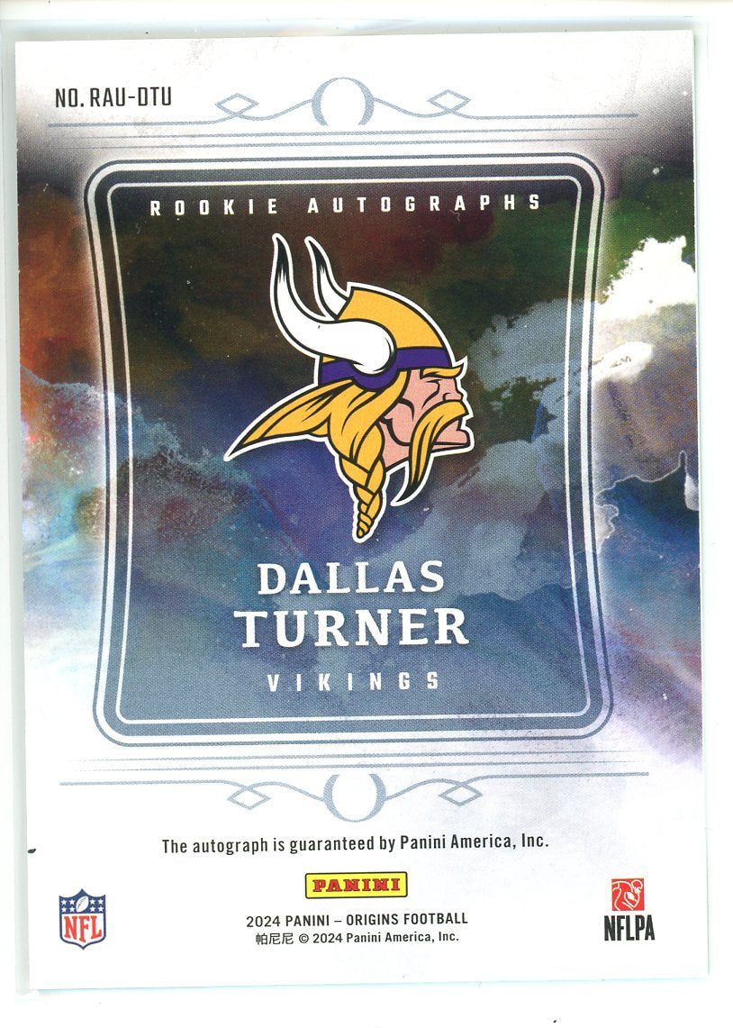 2024 Panini Origins Football Dallas Turner Green Auto #1/5 RC (Copy)