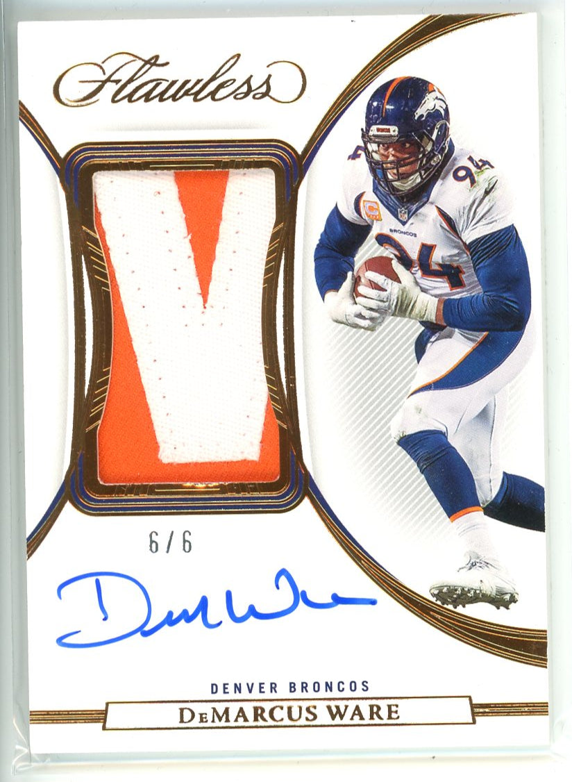 2022 Panini Flawless Football DeMarcus Ware Patch Auto #6/6