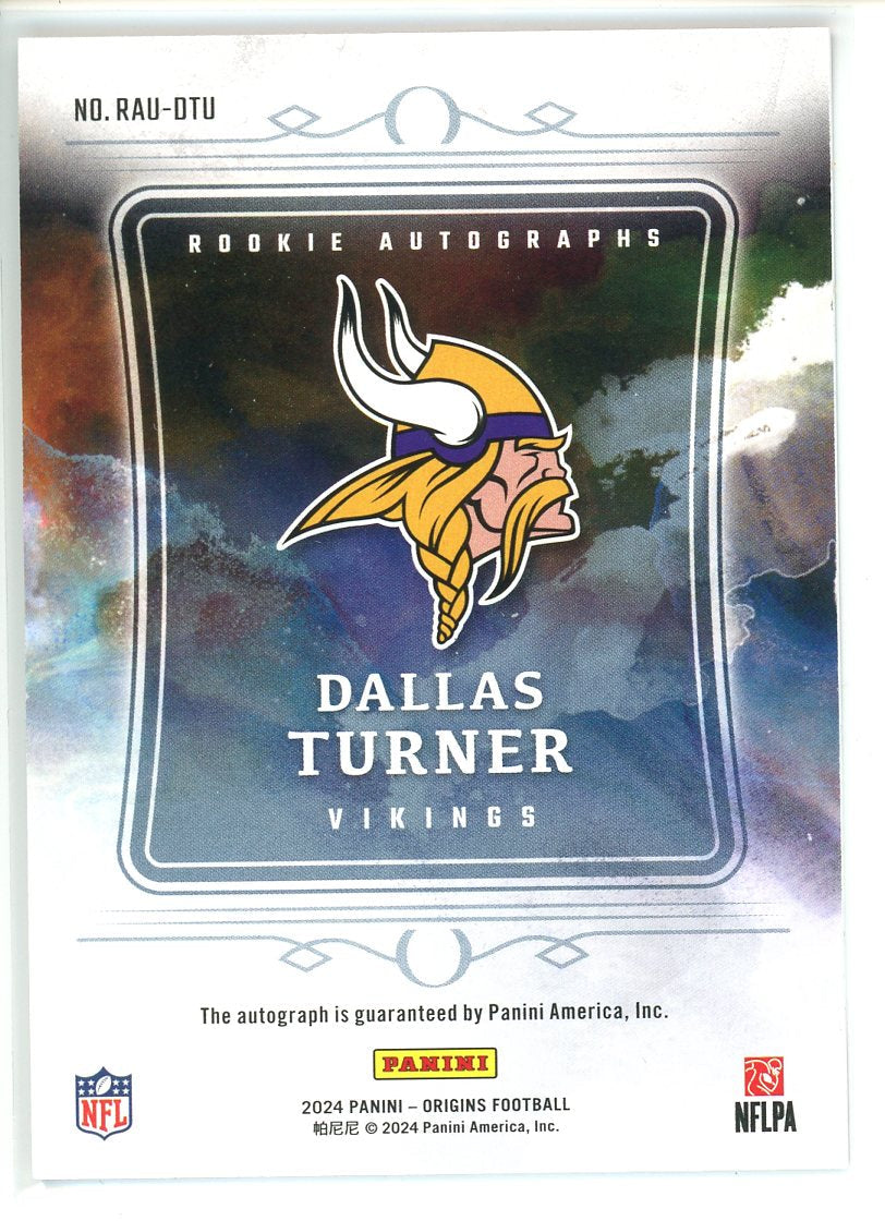 2024 Panini Origins Football Dallas Turner Red Auto #89/99 RC