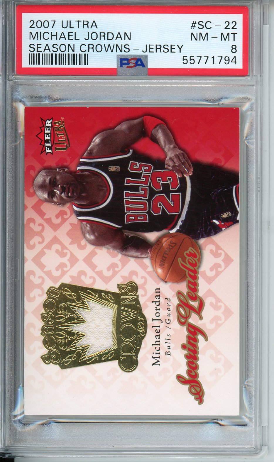 2007 Ultra Michael Jordan Season Crowns - Jersey #SC-22 PSA 8