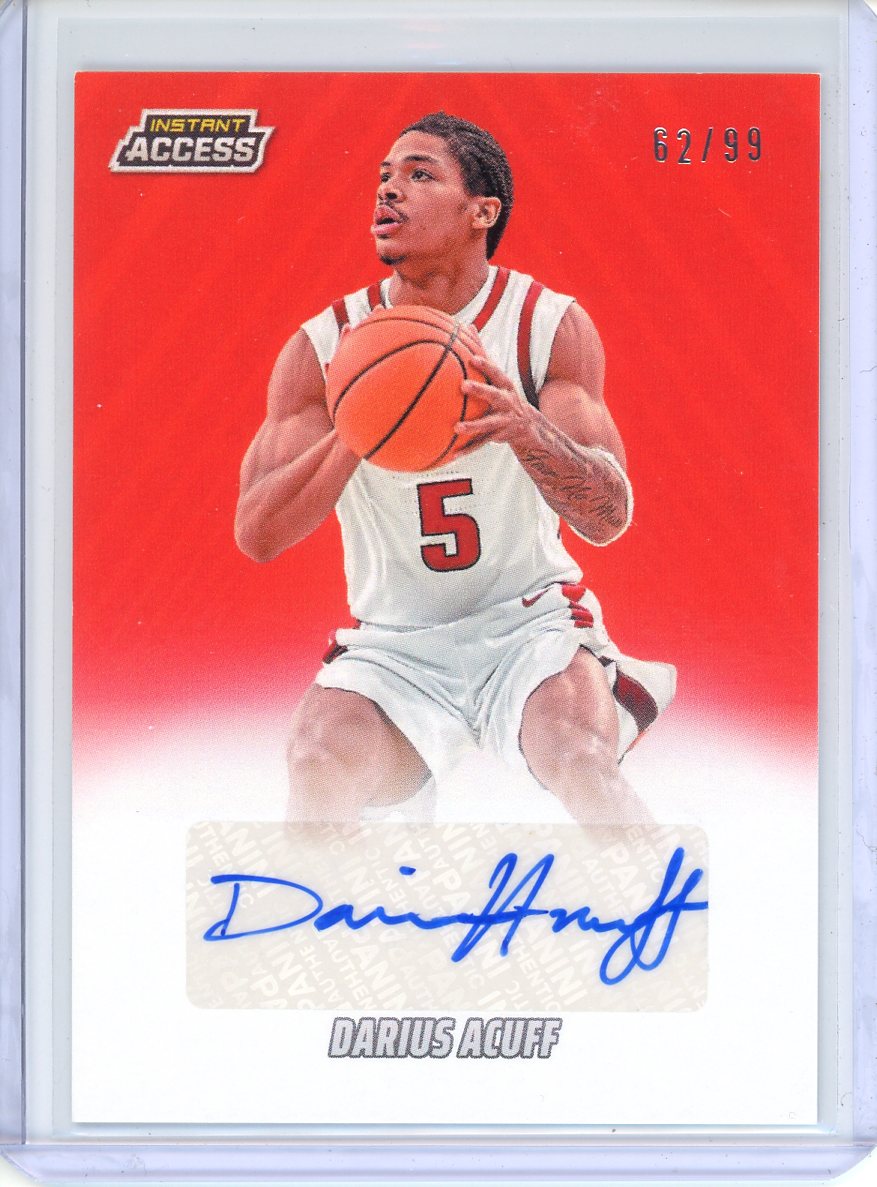 Panini Instant Access 2026 Darius Acuff Autograph Red /99