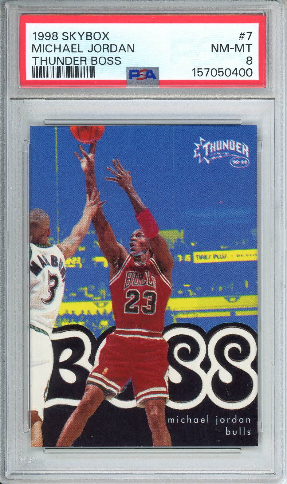 1998 Skybox Michael Jordan Thunder Boss #7 PSA 8