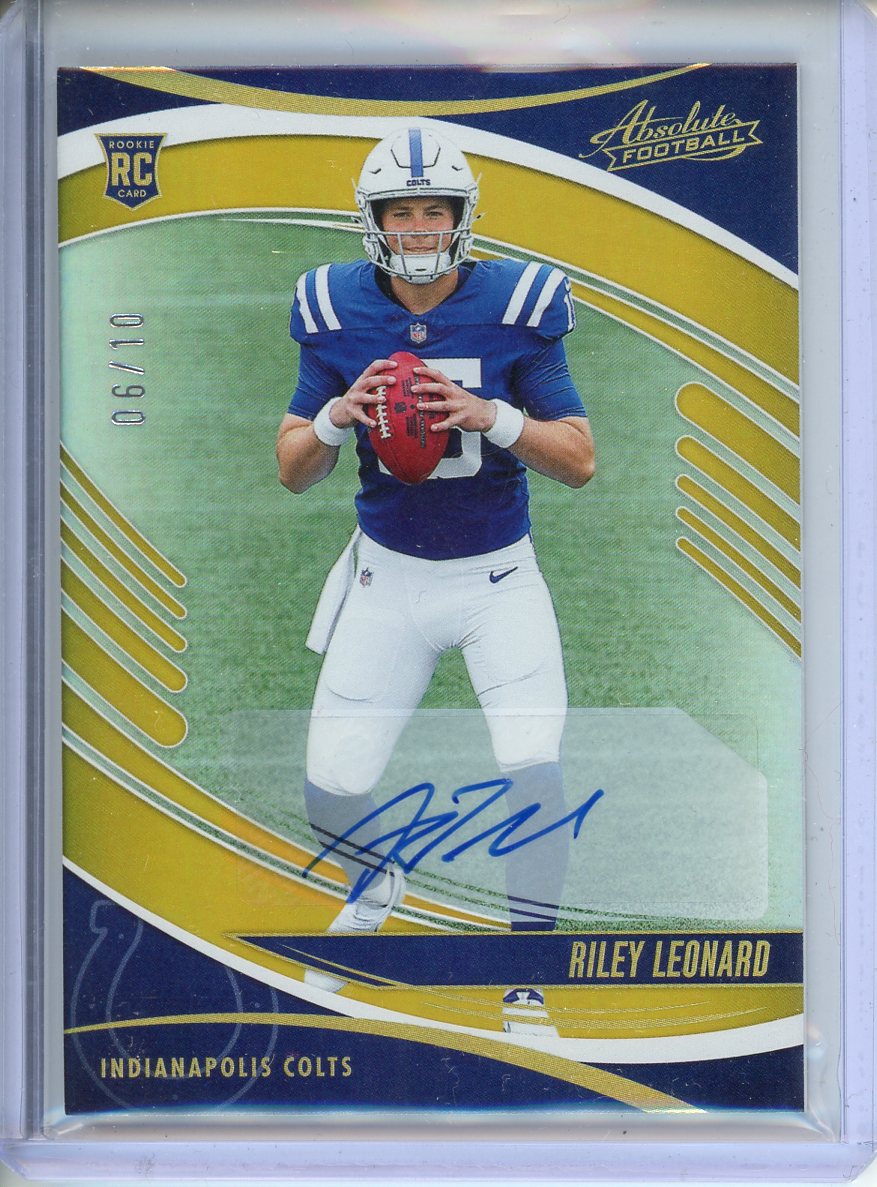 2025 Absolute Riley Leonard Gold Rookie Auto /10 No. 172