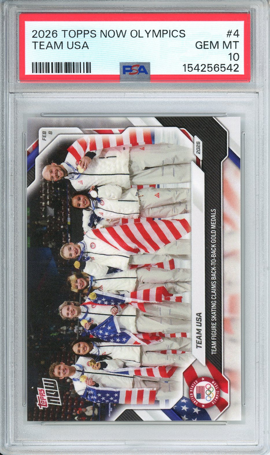 2026 Topps Now Olympics Team USA #4 PSA 10
