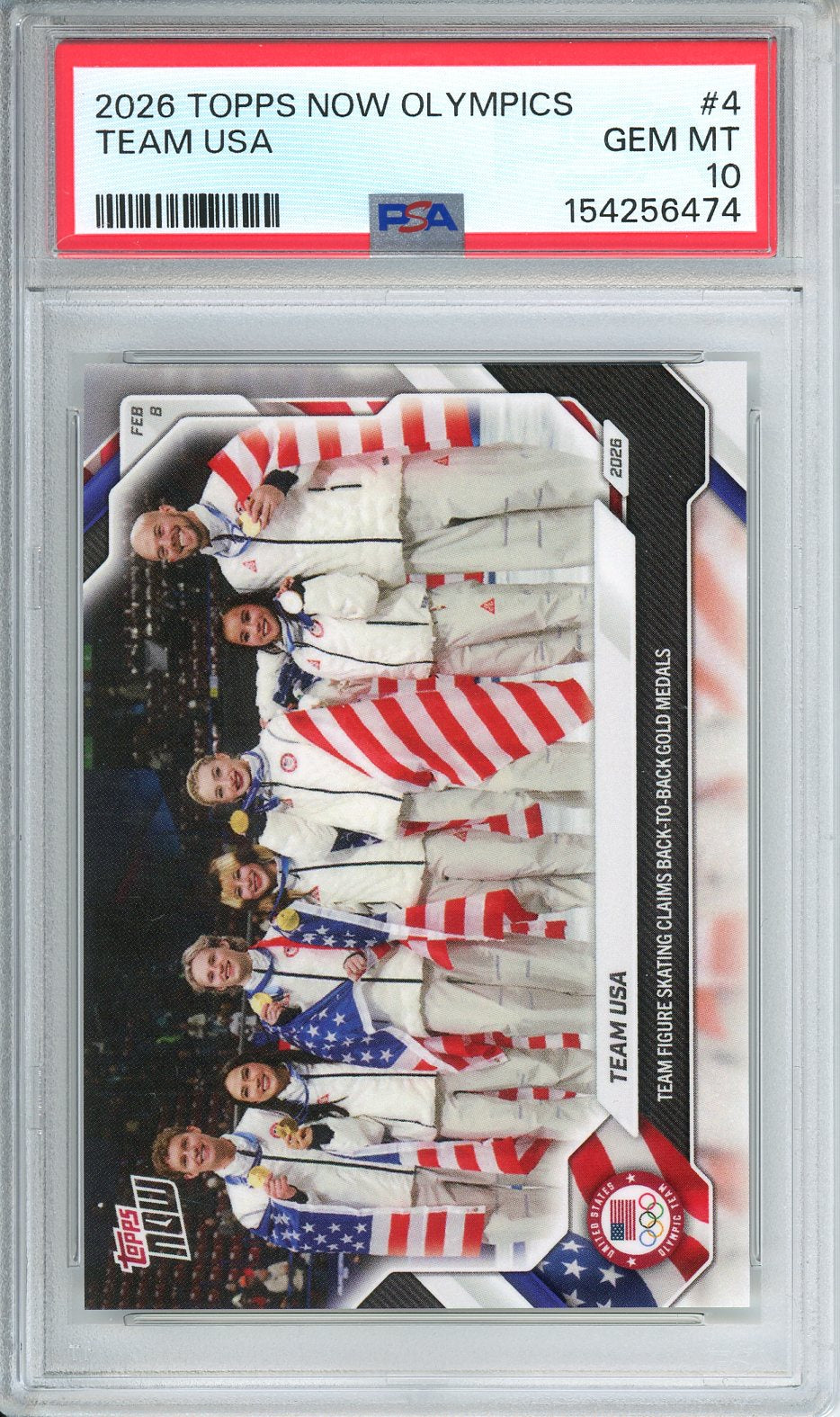 2026 Topps Now Olympics Team USA #4 PSA 10