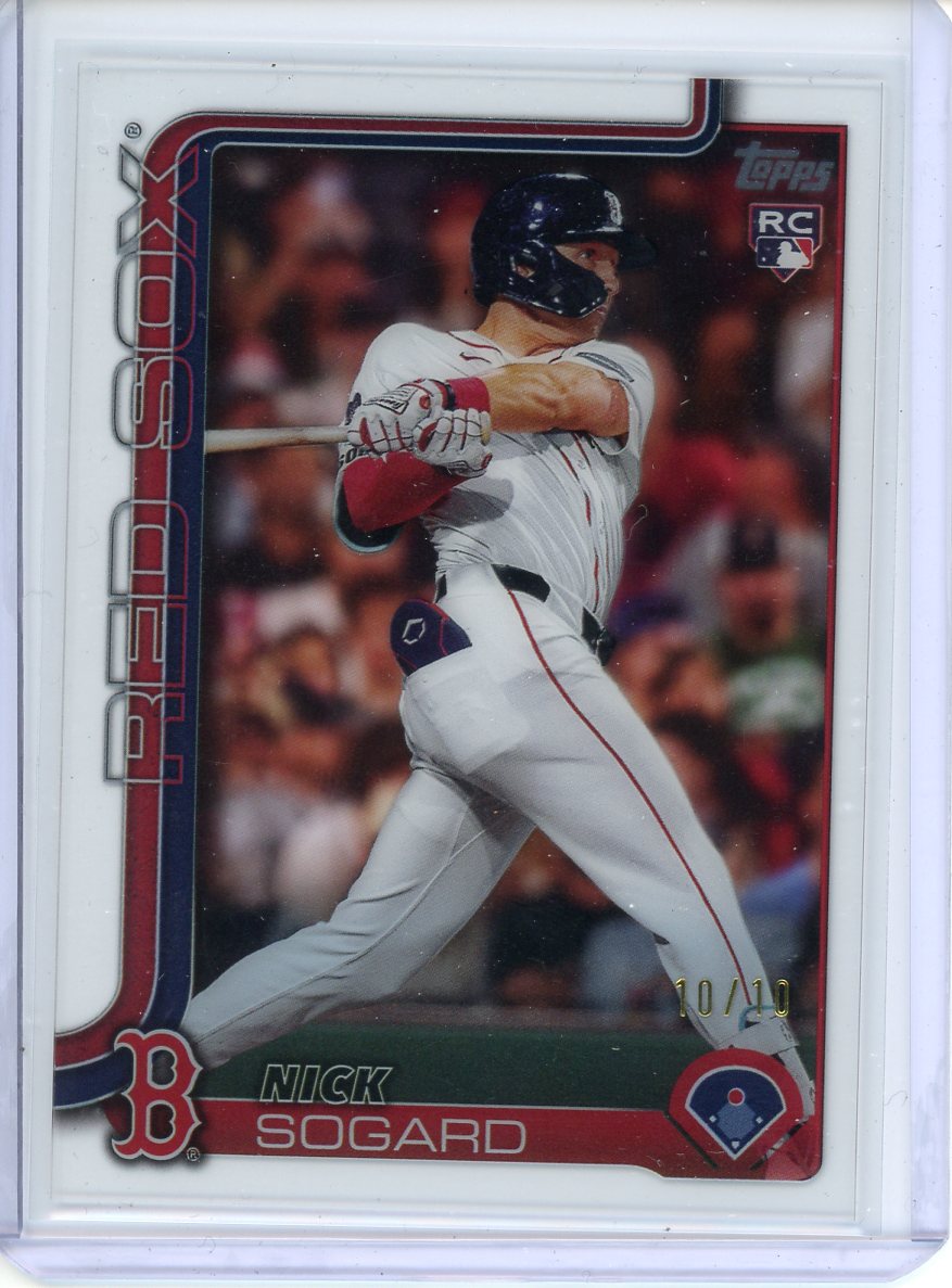 2025 Topps Nick Sogard Clear #10/10 RC Red Sox