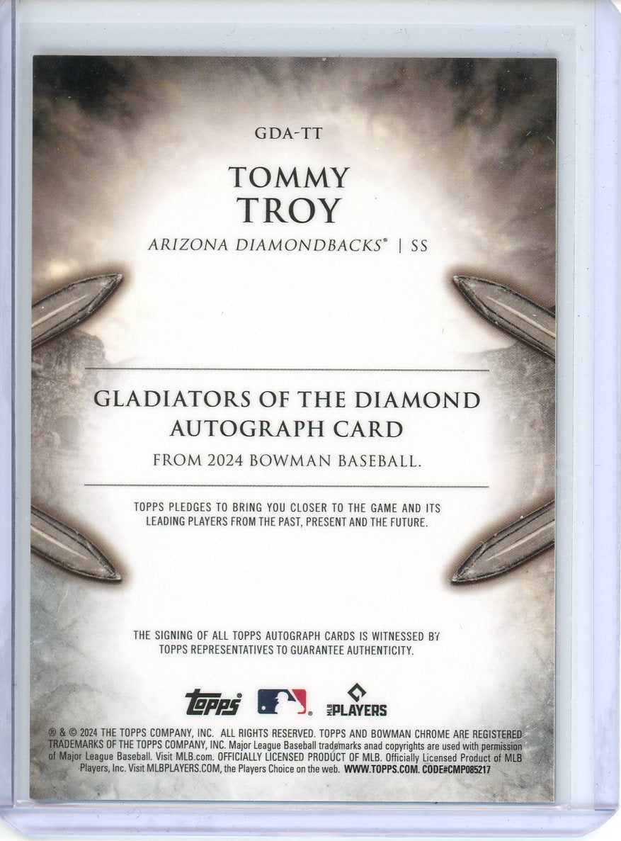 2024 Bowman Chrome Tommy Troy Gladiators of the Diamond Auto #48/50