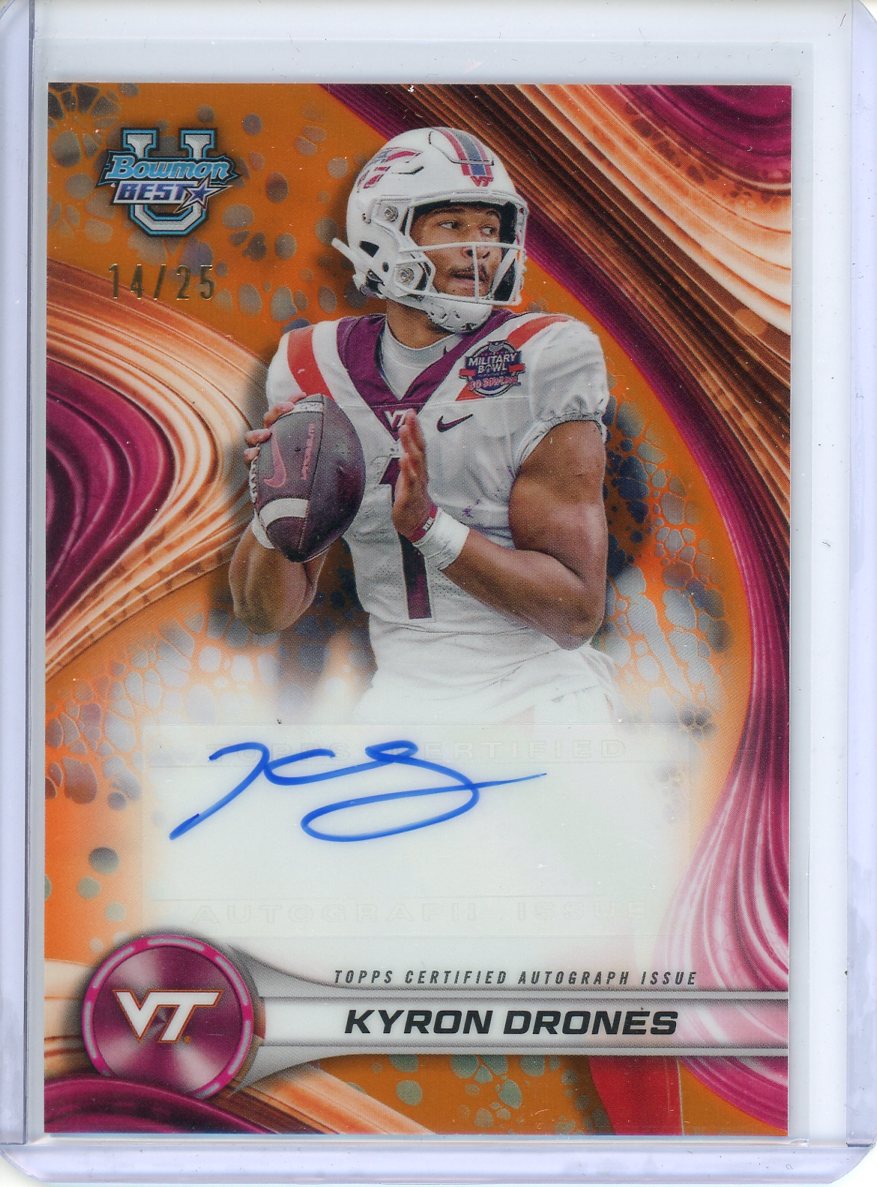 2024 Bowman Best U Kyron Drones Auto Orange Geometric Refractor #14/25