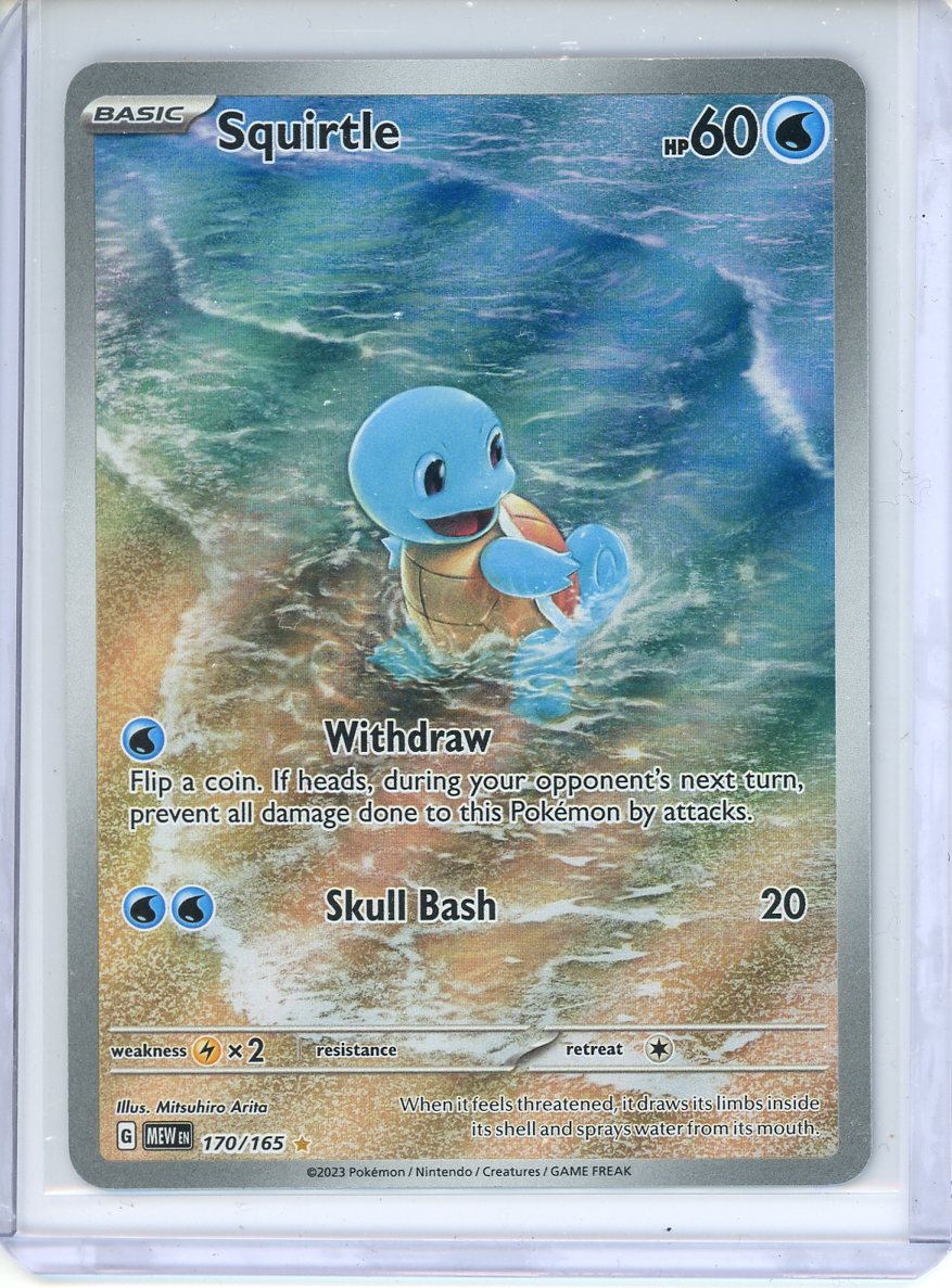 Squirtle Pokemon Card (151 170/165) Illustration Rare