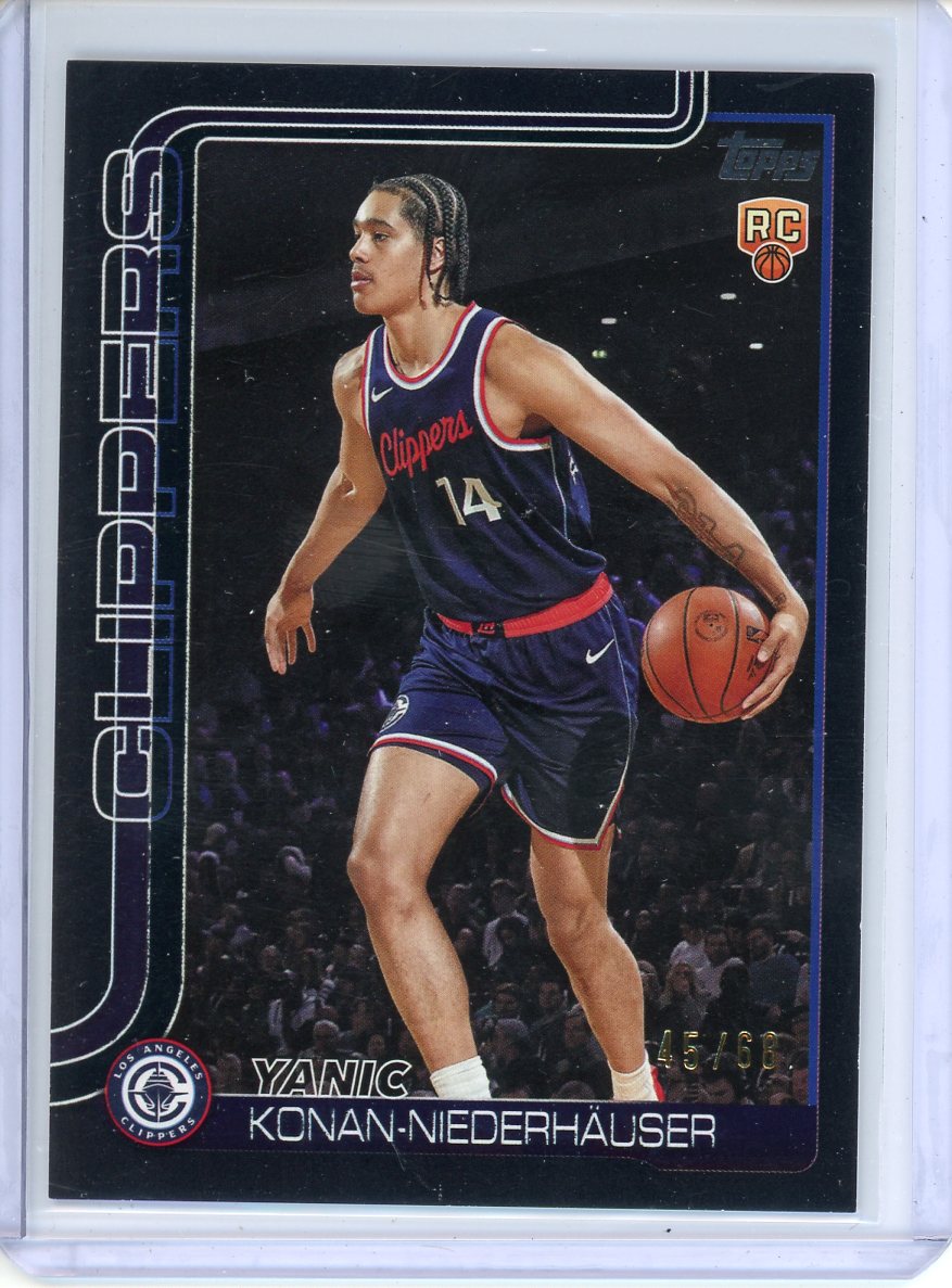 2025/26 Topps Basketball Yanic Konan-Niederhauser Black /68 Rookie