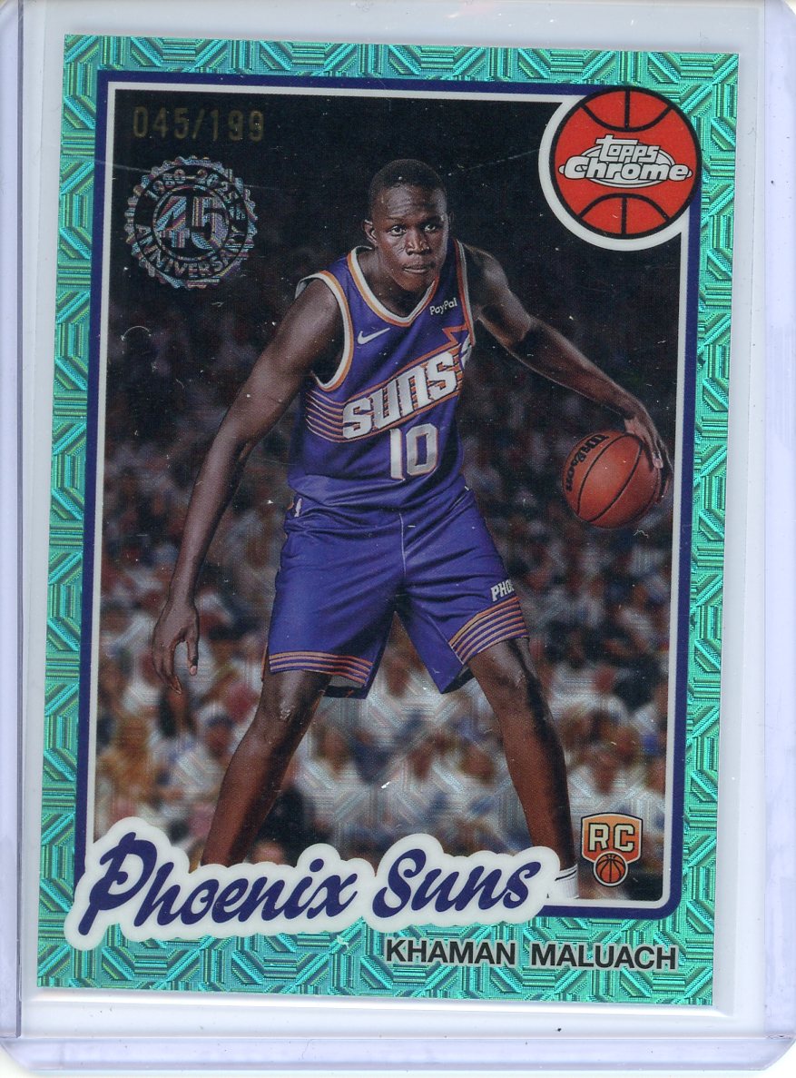 2025/26 Topps Basketball Khaman Maluach Aqua Mojo /199 Rookie TC-KM
