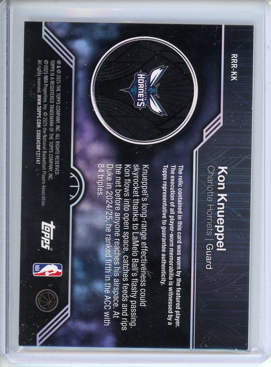 2025/26 Topps Basketball Kon Knueppel Roundball Remnants Patch  /99 Rookie RRR-KK