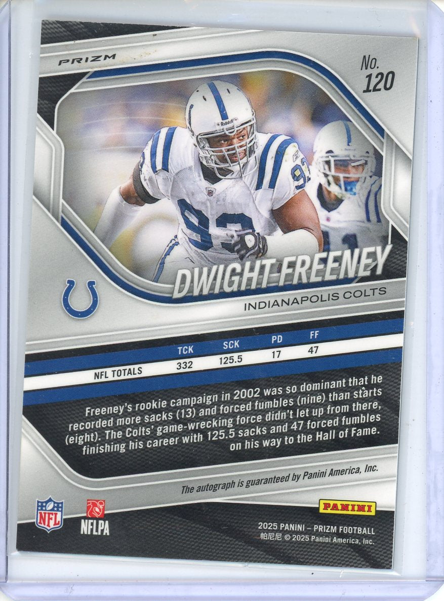 2025 Prizm Dwight Freeney Silver Auto Prizm No. 120