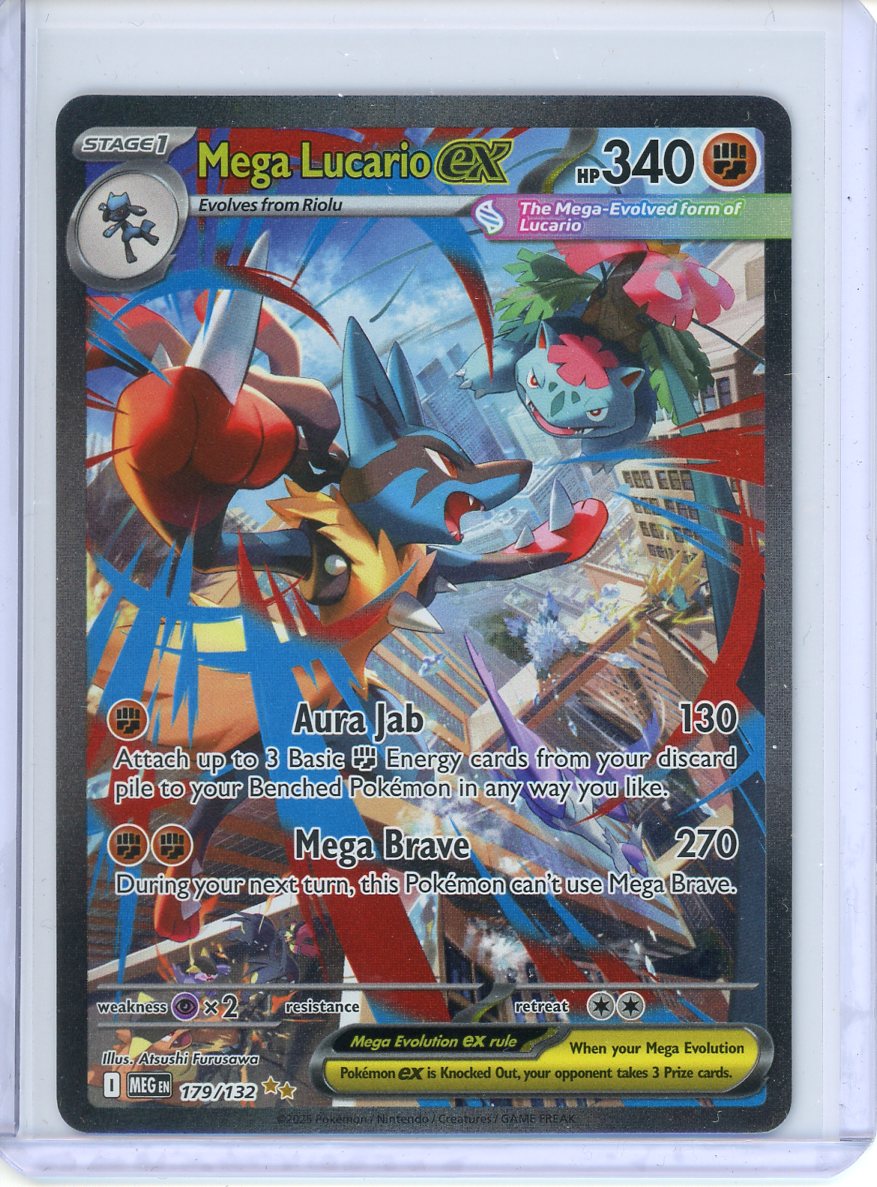 Mega Lucario ex Pokemon Card (Mega Evolution 179/132) SIR