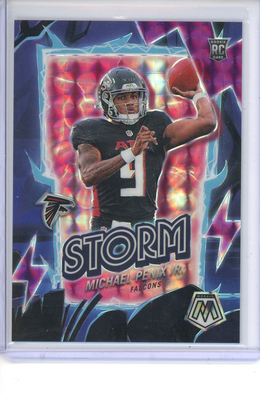 2024 Mosaic Michael Penix Jr Storm Mosaic Prizm Rookie /49 NO. 10