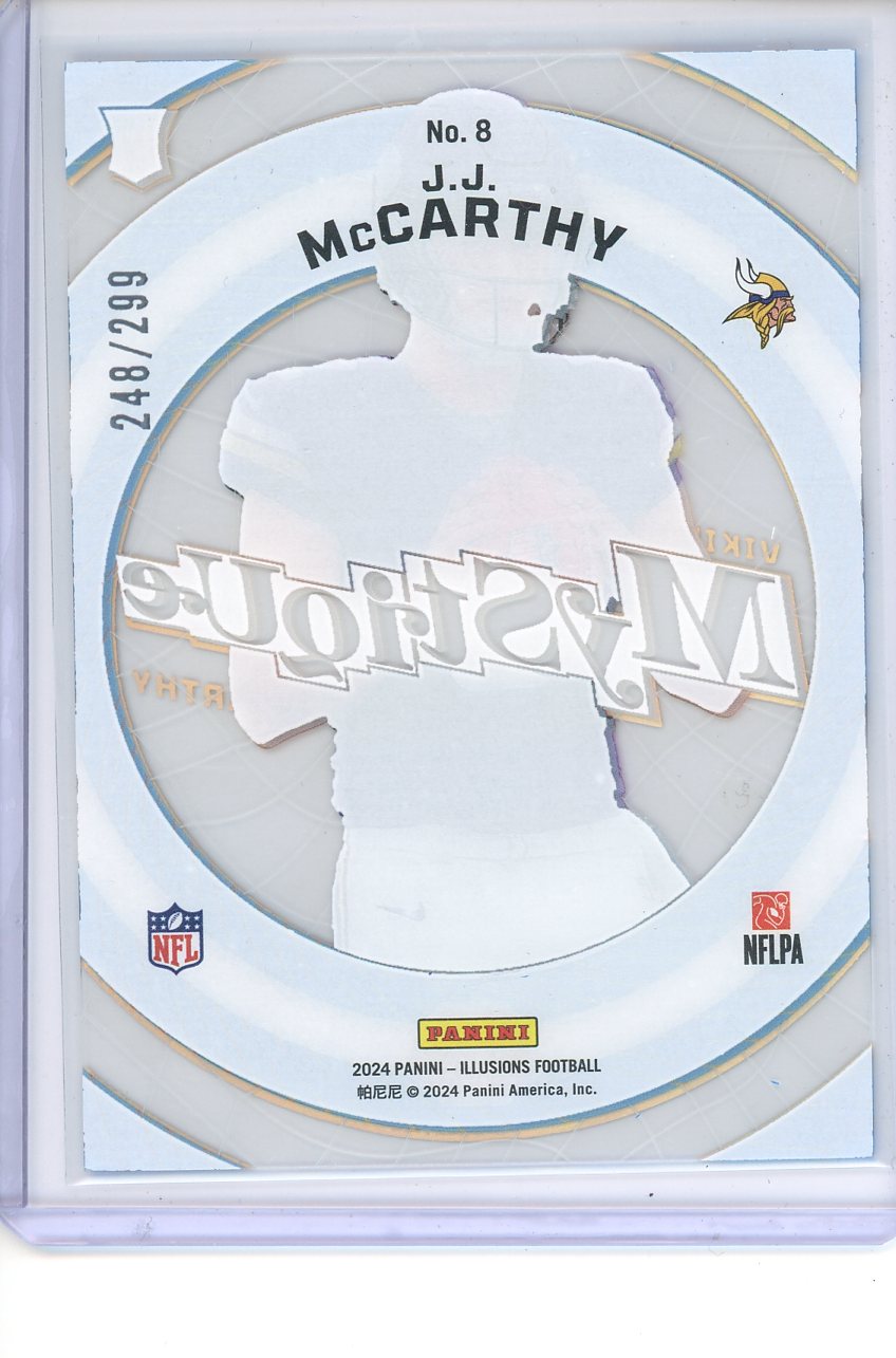 2024 Illusion JJ McCarthy Mystique /299 Rookie No. 8