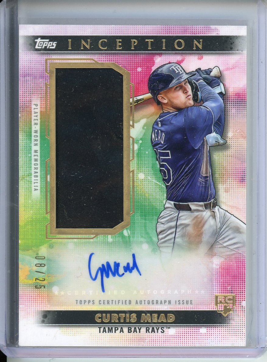 2024 Topps Inception Curtis Mead RC #AGSR-CM Glove Relic Auto /25
