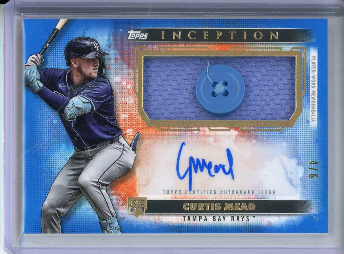 2024 Topps Inception Curtis Mead RC #APC-CME Button Patch Auto /6