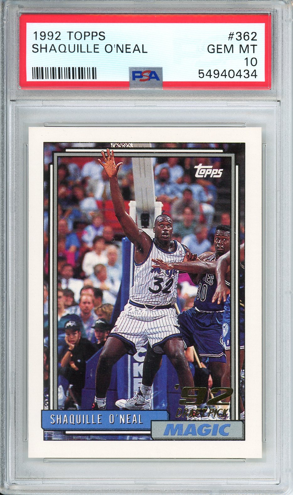 1992 Topps Shaquille O'Neal #362 PSA 10
