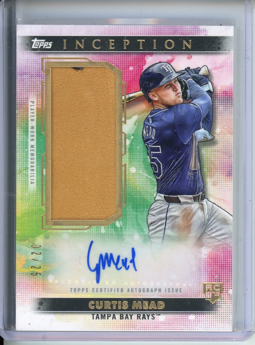 2024 Topps Inception Curtis Mead RC #AGSR-CM Glove Relic Auto /25