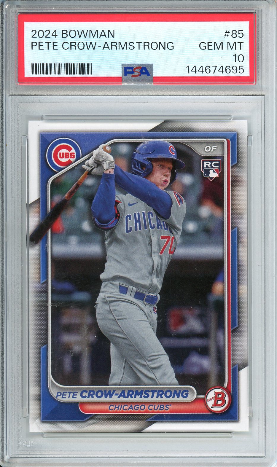 2024 Bowman Pete Crow-Armstrong #85 PSA 10