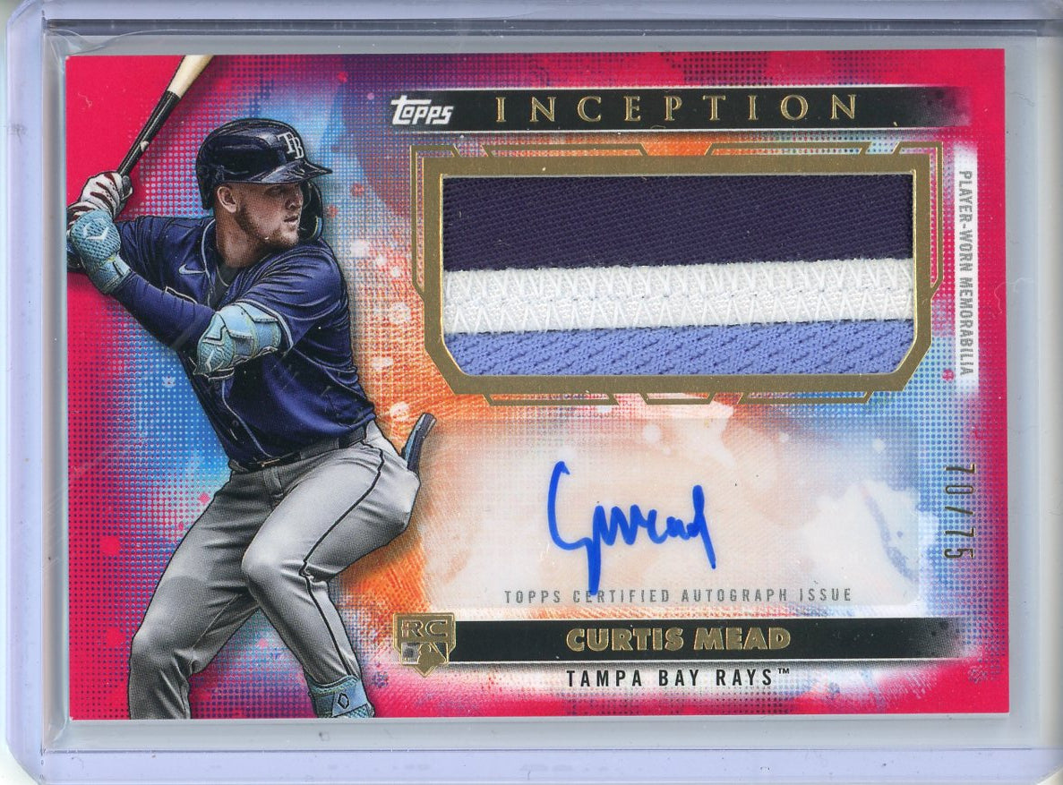 2024 Topps Inception Curtis Mead RC #APC-CME Patch Auto /75