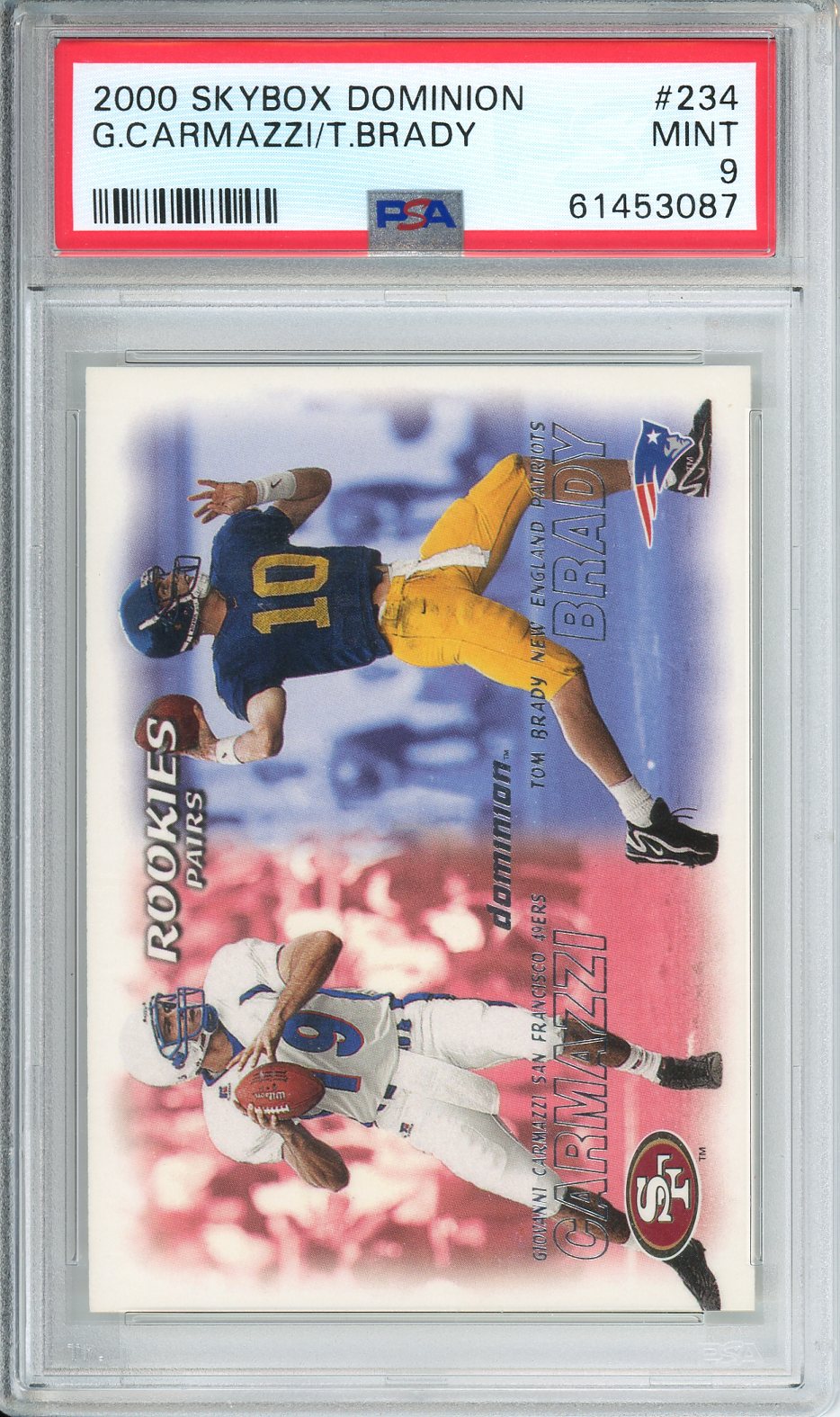 2000 Skybox Dominion G.Carmazzi / T.Brady #234 PSA 9
