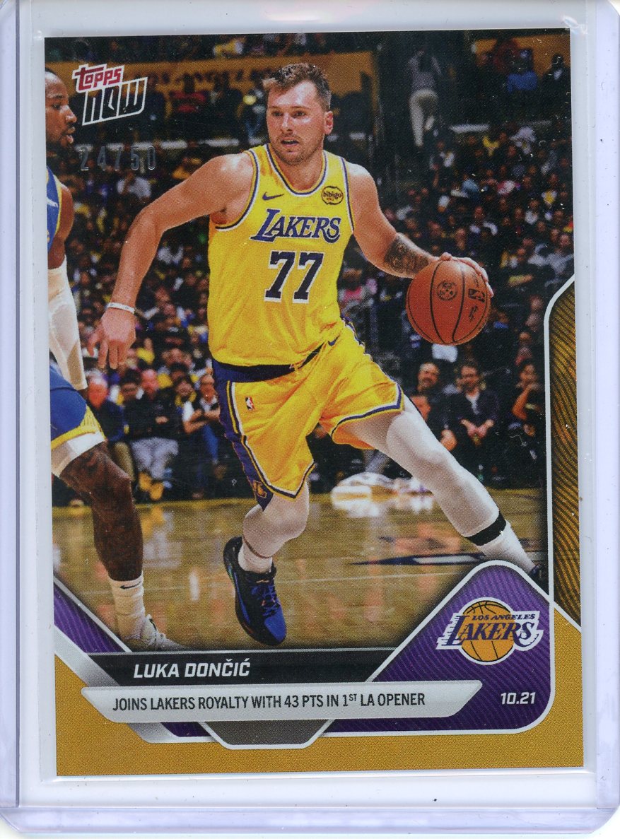 2025-26 Topps Now Luka Doncic Gold /50 43 Points in LA Opener 5