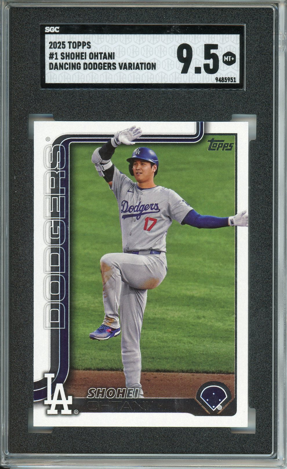 2025 Topps #1 Shohei Ohtani Dancing Dodgers Variation SGC 9.5