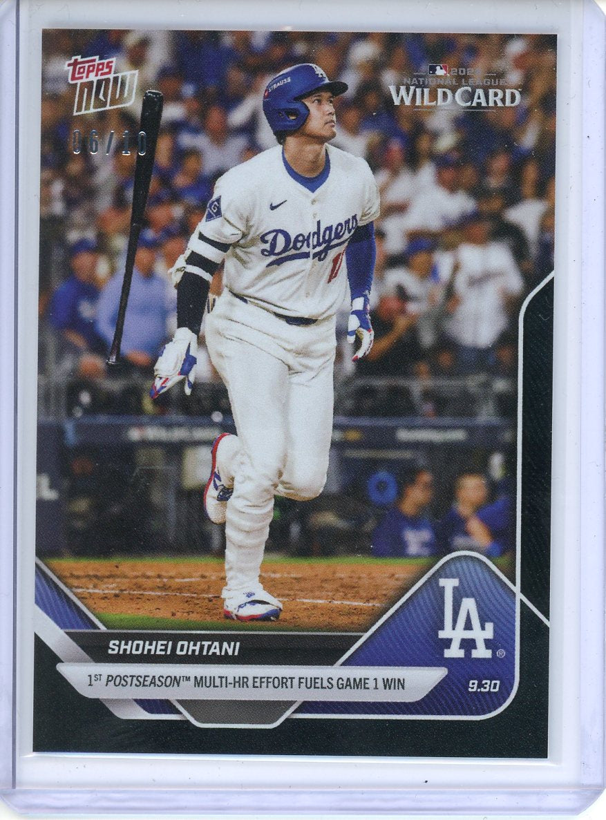 2025 Topps Now Shohei Ohtani Black /10 Wild Card Multi-HR Effort 802