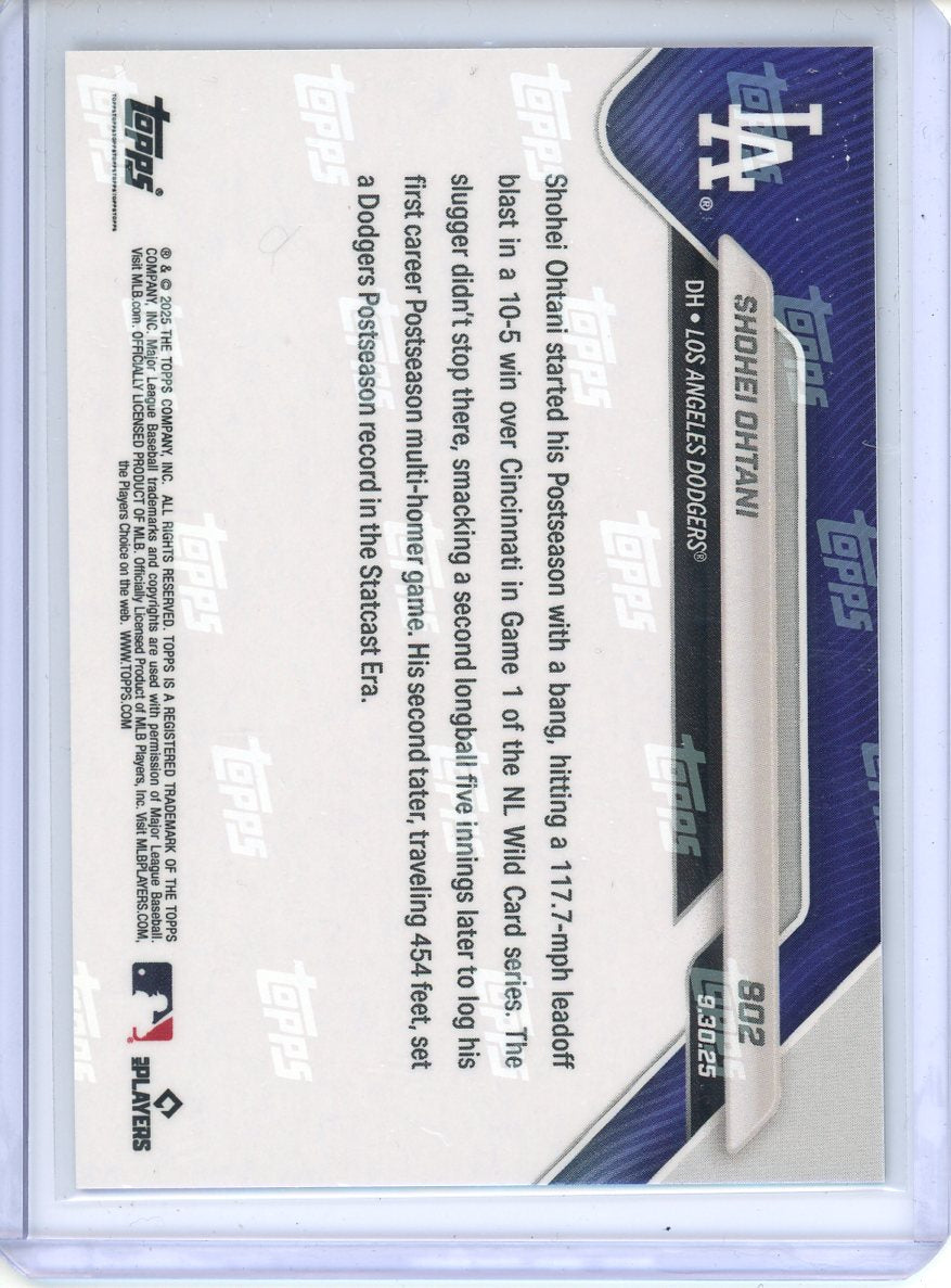 2025 Topps Now Shohei Ohtani Black /10 Wild Card Multi-HR Effort 802