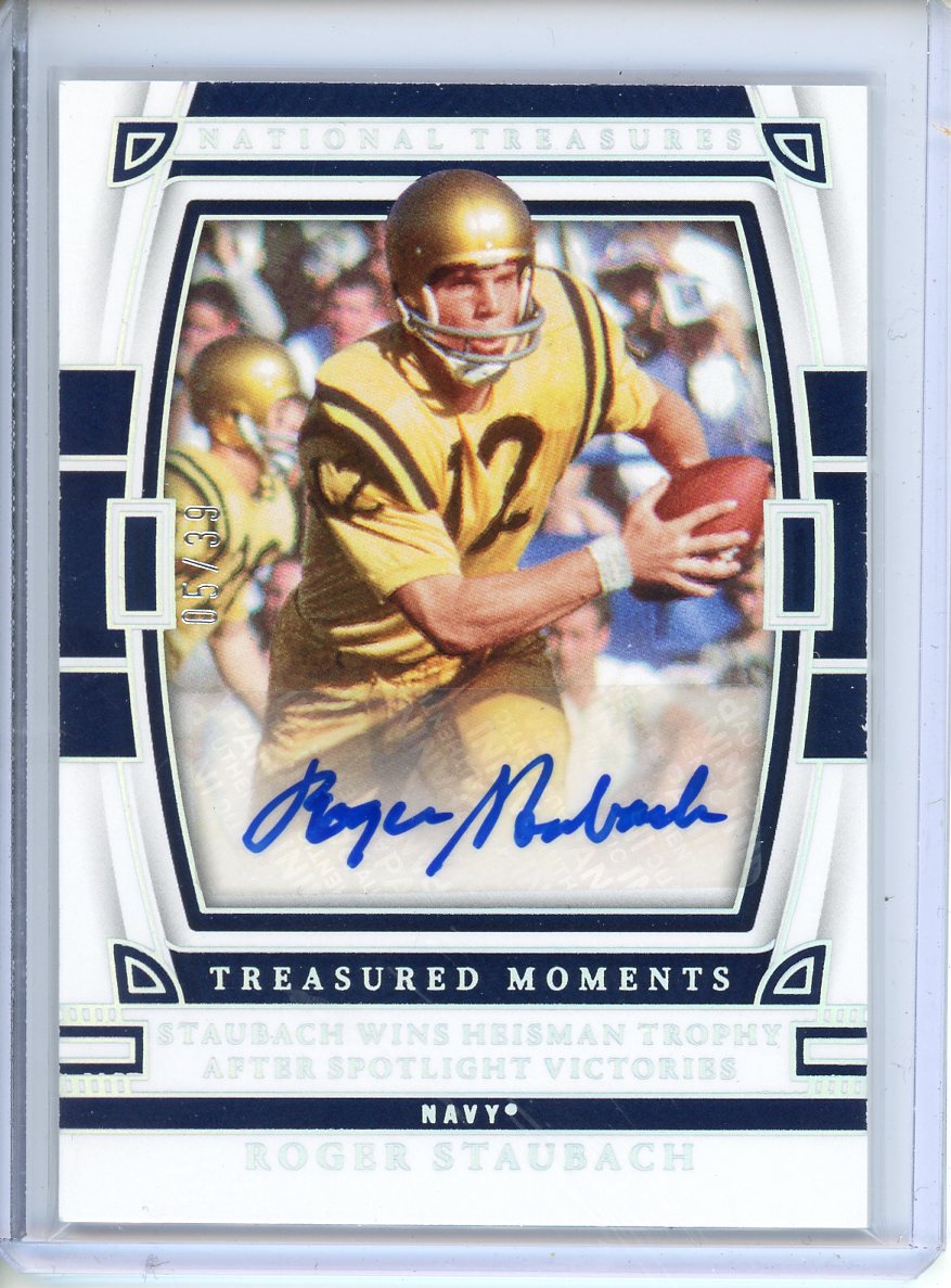 2023 Panini National Treasures Collegiate Roger Staubach #TM-RS Auto /39