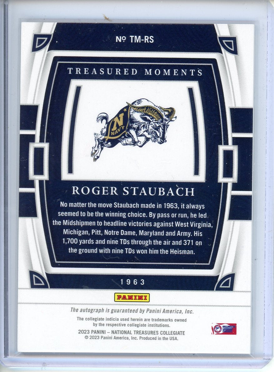 2023 Panini National Treasures Collegiate Roger Staubach #TM-RS Auto /39