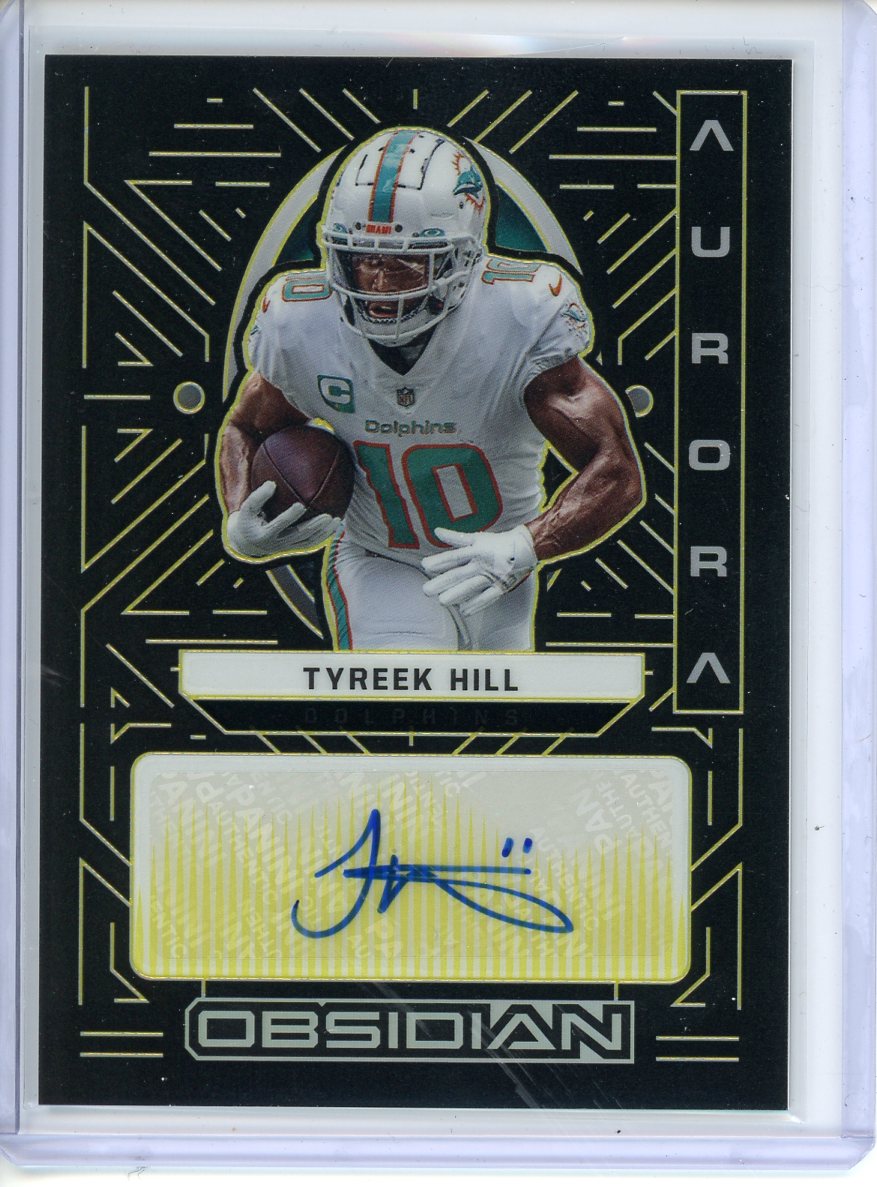 2022 Panini Obsidian Tyreek Hill #AA-THI Aurora Auto /10