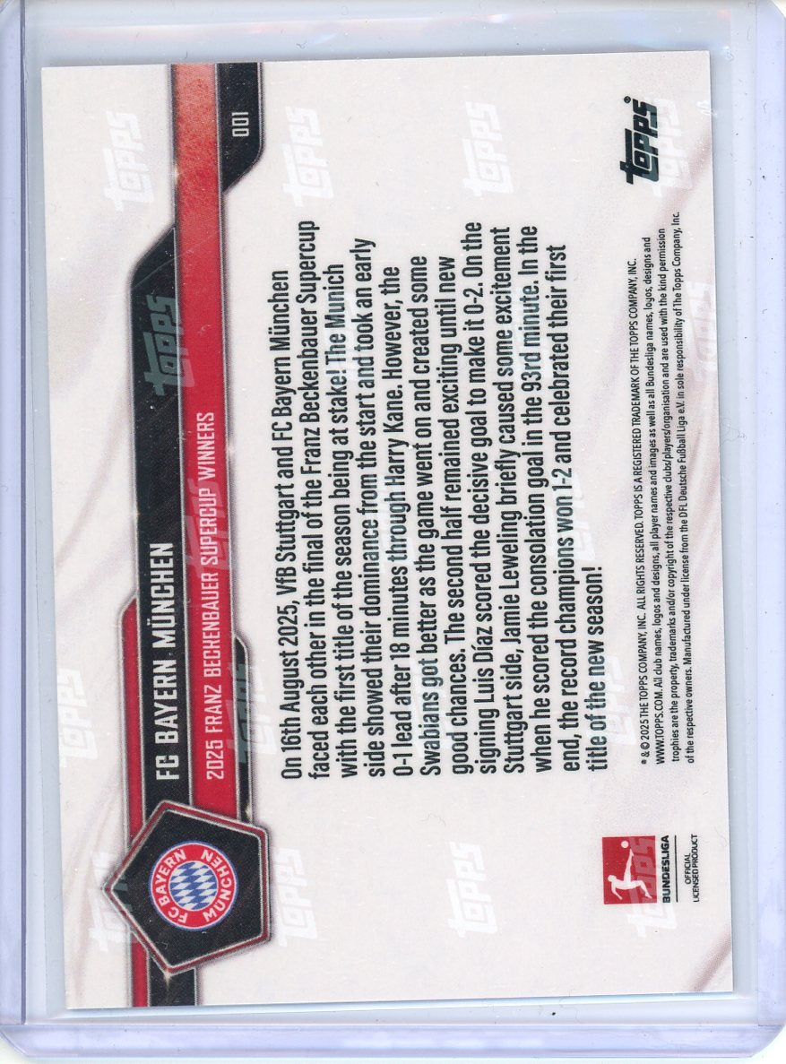 2025 Topps Now FC Bayern Munchen Franz Beckenbauer Supercup Winners /25 Orange