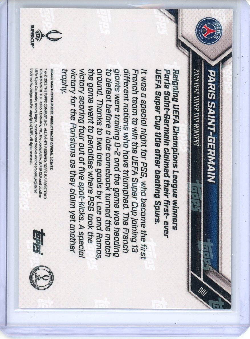 2025 Topps Now Paris Saint-Germain 2025 Super Cup Winners Orange /25