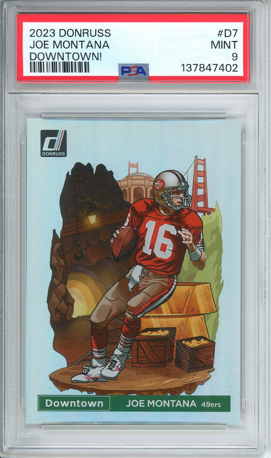 2023 Donruss Joe Montana Downtown #D7 PSA 9