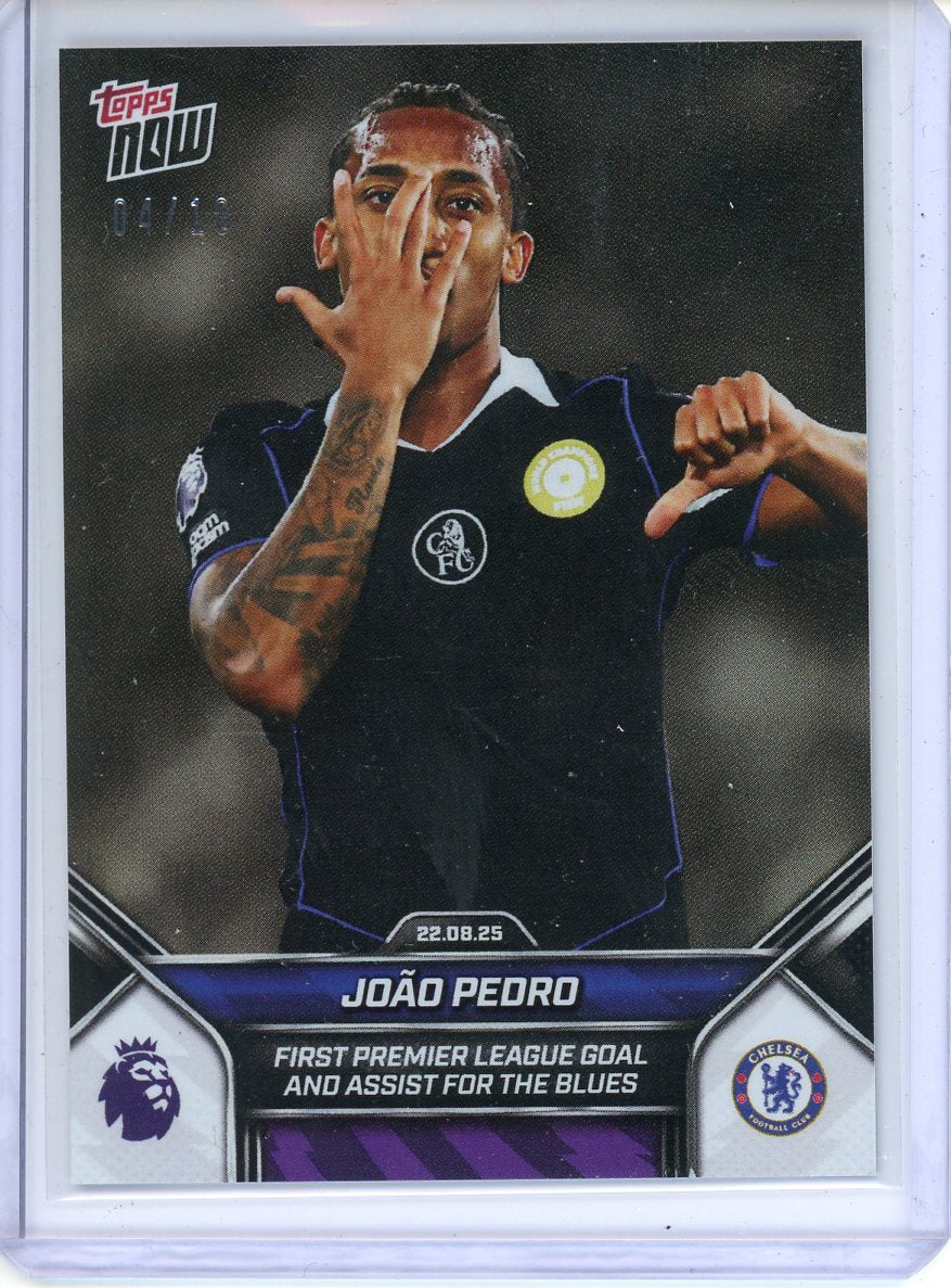 2025 Topps Now Joao Pedro First Premier League Goal and Assist Black /10