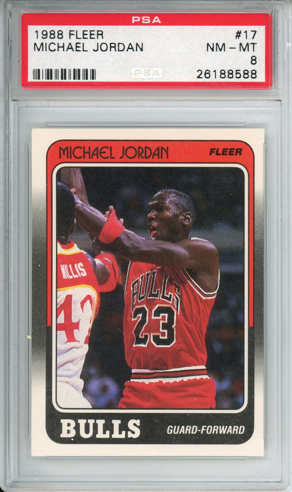 1988 Fleer Michael Jordan #17 PSA 8