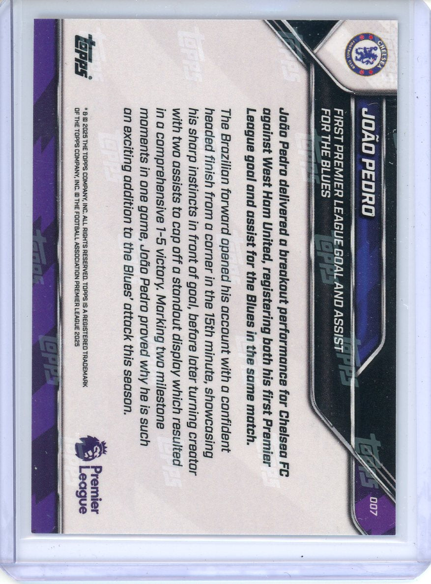 2025 Topps Now Joao Pedro First Premier League Goal and Assist Black /10